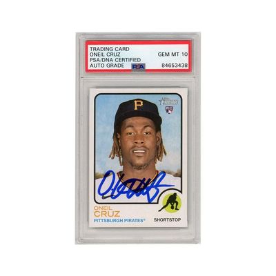Oneil Cruz 2022 Topps Heritage Autograph Rookie Card #157 PSA/DNA 10