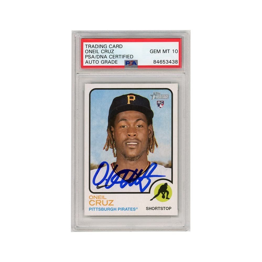 Oneil Cruz 2022 Topps Heritage Autograph Rookie Card #157 PSA/DNA 10