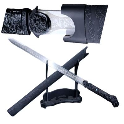 Dragon Jian Sword, Chinese Real Sword, Forged High Manganese Steel Blade, Alloy Fittings, Traditional Handcrafted