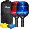 Asbocer Fiberglass Surface Pickleball Set, USAPA Approved, 4 Pickleball Balls, 2 Cooling Towels, Pickleball Bag, Pickleball Paddle,Set of 2 view 1