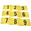 Vispronet Numbered Golf Flags for Putting Green (9)  20in x 14in Yellow & Black Flags Numbered 1-9, Golf Range Accessories for Courses, Outdoor Hole Flag, Durable Polyester Material view 1