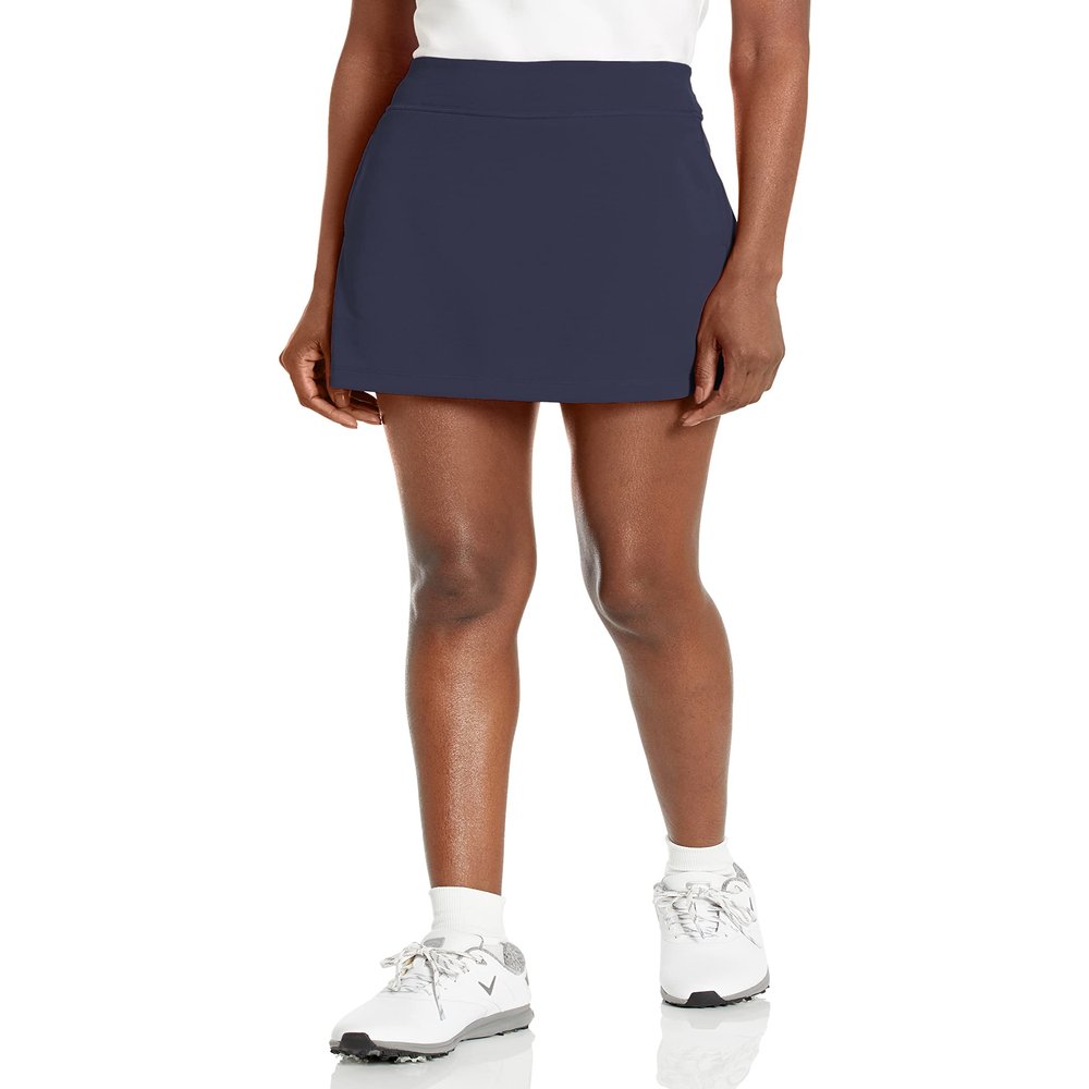 PGA TOUR Women's 16" Airflux Dry-Fit Golf Skort with Tummy Control Waistband, True Navy, X-Large