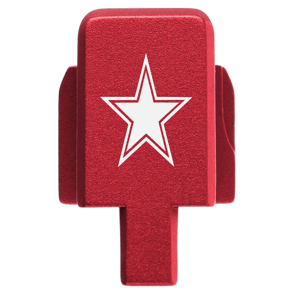NDZ Performance Rear Slide Cover Plate for Sig P320 Series 9mm .40 .357 .45 ACP Laser Engraved Anodized Aluminum in Red, Made in The USA - Dallas Star
