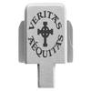 NDZ Performance Rear Slide Cover Plate for Sig P320 Series 9mm .40 .357 .45 ACP Laser Engraved Anodized Aluminum in Silver, Made in The USA - Veritas Aequitas Bold view 1