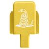 NDZ Performance Rear Slide Cover Plate for Sig P320 Series 9mm .40 .357 .45 ACP Laser Engraved Anodized Aluminum in Gold, Made in The USA - Don't Tread On Me Snake Only view 1