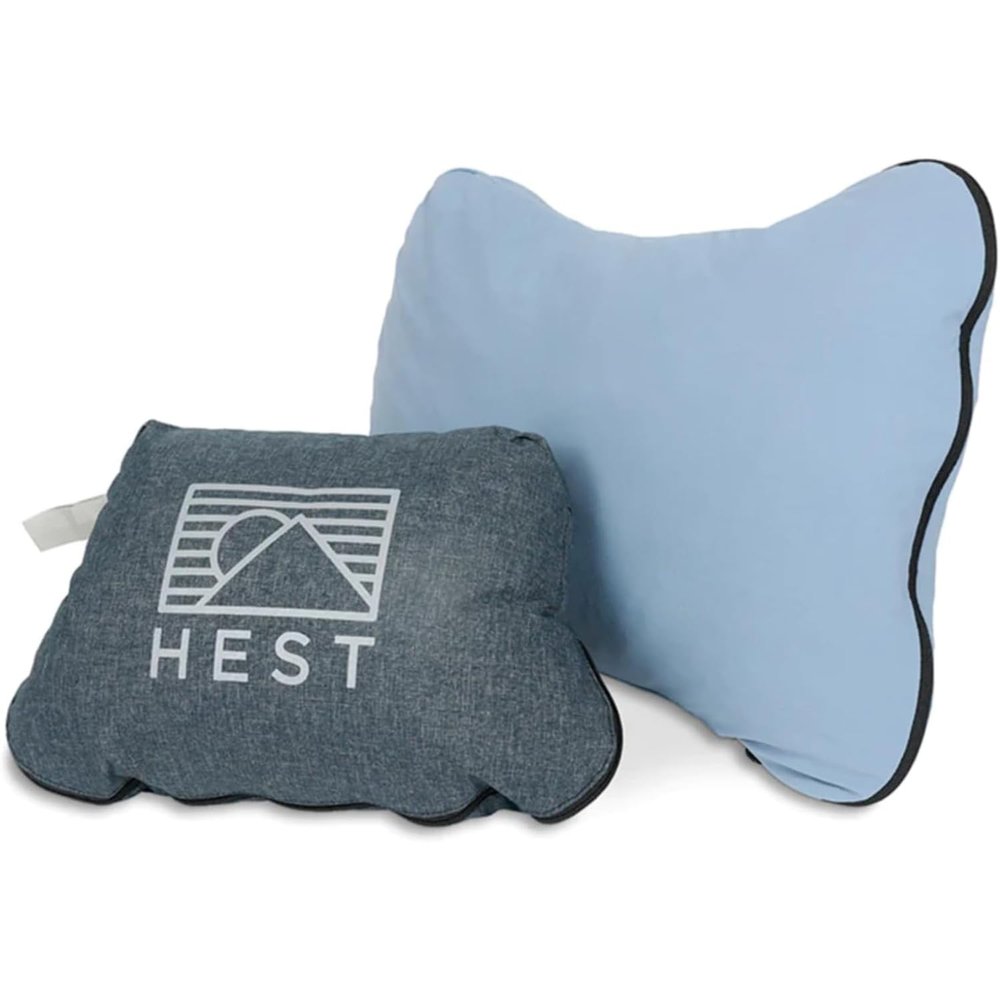 HEST Camp Pillow (Medium) - Temperature Resilient Memory Foam - Essential for Camping, Backpacking, and Outdoor Adventures - Compact Packable Travel Pillow - 15" L x 22" W
