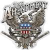 Erazor Bits 2nd Amendment Reflective Decals, (2nd Amendment Eagle Silver Foil) Sticker for Cars, Trucks, Laptops, and Water Bottles, (RN2192D), (12 inch) view 1