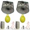 2-Pack of KUFA Sports Tower Style Prawn Trap(Stretched Mesh Size:1-1/8") with 400' Rope, Yellow Float, Bait Bag & Harness Combo ((CT76+PBQ5+HA2) X2) view 1