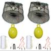 2-Pack of KUFA Sports Tower Style Prawn Trap(Stretched Mesh Size:1-3/4") with 400' Rope, Yellow Float, Bait Bag & Harness Combo (CT77+PBS5+HA2) X2 view 1