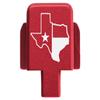 NDZ Performance Rear Slide Cover Plate for Sig P320 Series 9mm .40 .357 .45 ACP Laser Engraved Anodized Aluminum in Red, Made in The USA - Texas State Outline Flag view 1