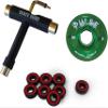 SKATE GURU Outdoor Quad Roller Wheels 78A Bundle Atom Pulse 65x37 Green + Bearings ABEC9 Durable + Tool / 2 Packs - 8 Wheels view 1