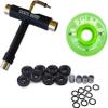 SKATE GURU Outdoor Quad Roller Wheels 78A Bundle Atom Pulse Lite 62x33 Lime + Bearings ABEC9 Ceramic + Tool / 2 Packs - 8 Wheels view 1