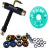 SKATE GURU Outdoor Quad Roller Wheels 78A Bundle Atom Pulse Lite 62x33 Mint + Bearings ABEC9 Colorful + Tool / 2 Packs - 8 Wheels view 1
