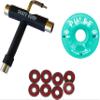 SKATE GURU Outdoor Quad Roller Wheels 78A Bundle Atom Pulse Lite 62x33 Mint + Bearings ABEC9 Universal + Tool / 2 Packs - 8 Wheels view 1