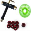 SKATE GURU Outdoor Quad Roller Wheels 78A Bundle Atom Pulse Lite 62x33 Lime + Bearings ABEC9 Durable + Tool / 2 Packs - 8 Wheels view 1