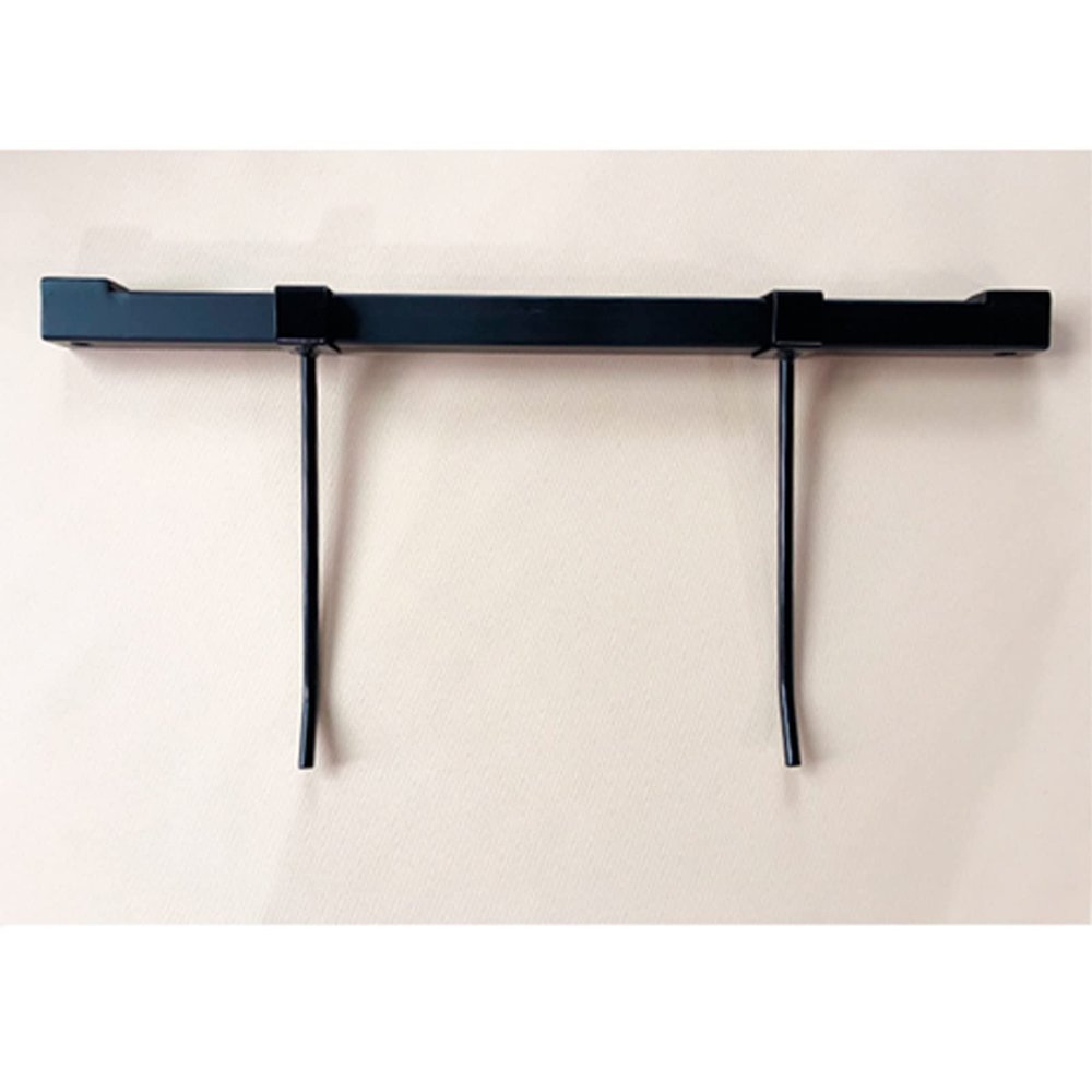Drsyffsup Wall Mounted Rack Hanging Storage Yoga Mat Shelf - Holds 20 SheetsBlack Metal Home Gym Holder for Exercise Accessories Foam Roller Straps Bands (Size : 23.6inch(60cm))