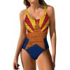 Arizona State Flag Womens One Piece Swimsuits Tummy Control Padding Bathing Suit High Cut Swimwear White view 1