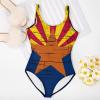 Arizona State Flag Womens One Piece Swimsuits Tummy Control Padding Bathing Suit High Cut Swimwear White view 2