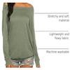 Halife Off Shoulder Tops for Women Sexy Dressy Casual Long Sleeve Shirts for Fall and Winter Olive XL view 4