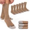 BAMBOO SPORTS Premium Bamboo Rayon Crew Work Socks- Moisture Wicking, Odor Eliminating Khaki Crew Socks for Men Size 13-15 - 3 Pair view 1