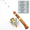moisture Fishing Pole Kit 54cm Portable Ice Fishing Rod Reel Set Winter Fishing Rods Carbon Fiber River Shrimp Carp Fishing Pole Ice Boat Pole Ice Fishing Rod (Color : A) view 2