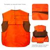 BASSDASH Upland Game Field Water-Resistant Bird Hunting Vest with Multi Pockets Brown/Orange Men Women FV11 view 2