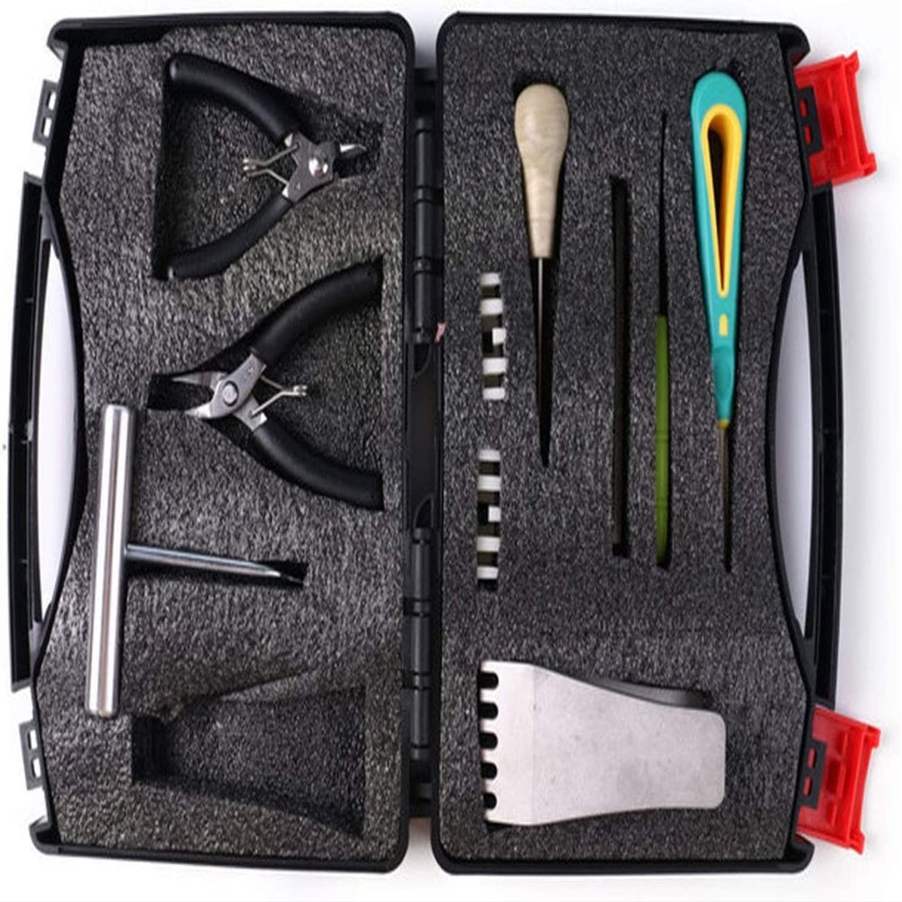 GYLSLW Racquet Stringing Complete Set, Industrial Badminton Stringing Racquet Load Spreader, Including Clamp String Straight Awl,Tennis Badminton Racket Stringing Tools