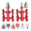 HAIBING for Fnhon Bicycle Folding Quick Pedal Ultra Light CNC Aluminum Alloy MTB Road Bike Non Slip Replacement Upgrade Accessories (Color : Silver) view 2