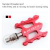 HAIBING for Fnhon Bicycle Folding Quick Pedal Ultra Light CNC Aluminum Alloy MTB Road Bike Non Slip Replacement Upgrade Accessories (Color : Silver) view 4
