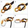SOB Rescue Figure 8 Descender Belaying 35KN Belay Device Rock Climbing Rappelling Gear Aluminum Magnesium Alloy for Climbing,High Rescue,Mountaineering view 3