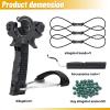 Hunting Folding Slingshot with Wrist Rocket Multi-Functional Slingshot with 1 Arrow Brush, 3 Rubber Bands and 50 Clay Ammo Balls view 3