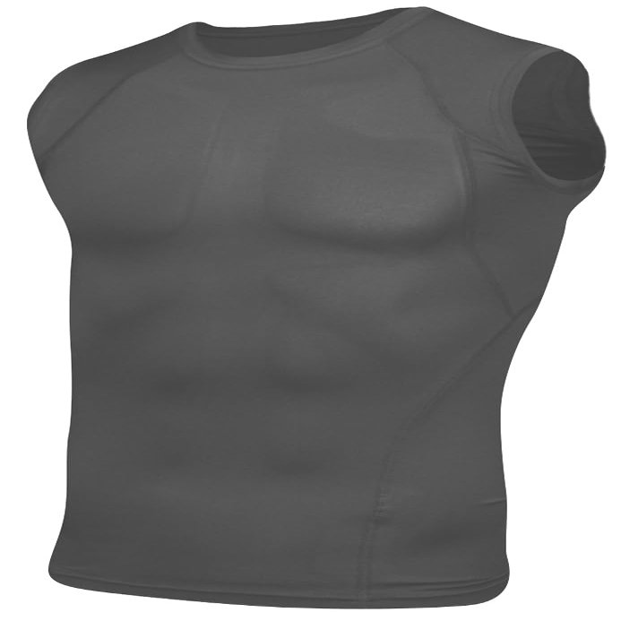 Epic Adult Sleeveless Compression Crew Shirt Grey XL