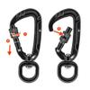 PANDENGZHE Locking Carabiner Clips 2.5" with Swivel Clasp for Securing Pets, Dog Leash Harness, Camping, Hiking, Backpack, Outdoors, Gym (4 Pack) view 2