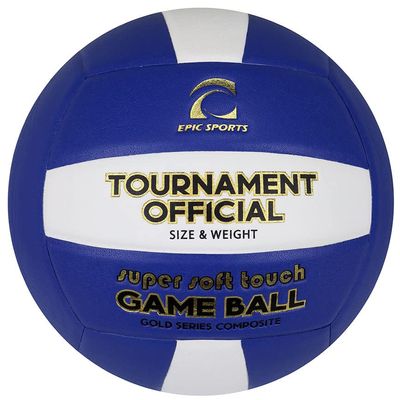 Epic Gold Series Tournament Official Game Blue/White Volleyball (24-Colors Available) Official Size