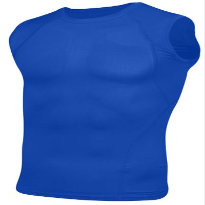 Epic Youth Sleeveless Compression Crew Shirt Blue L