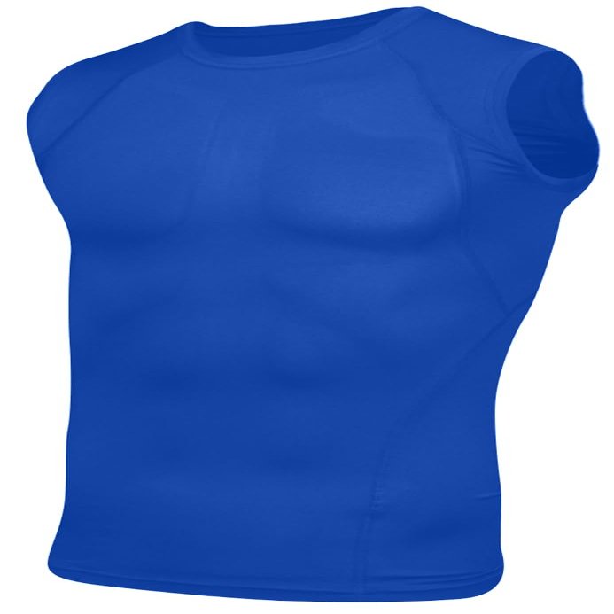 Epic Youth Sleeveless Compression Crew Shirt Blue L