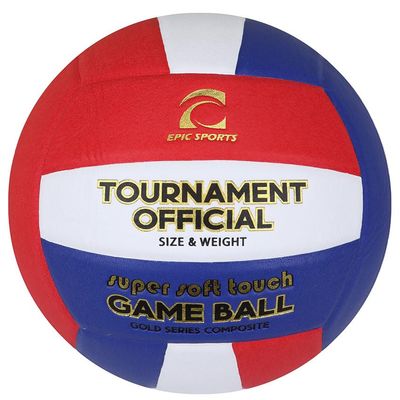 Epic Gold Series Tournament Official Game Red/White/Blue Volleyball (24-Colors Available) Official Size