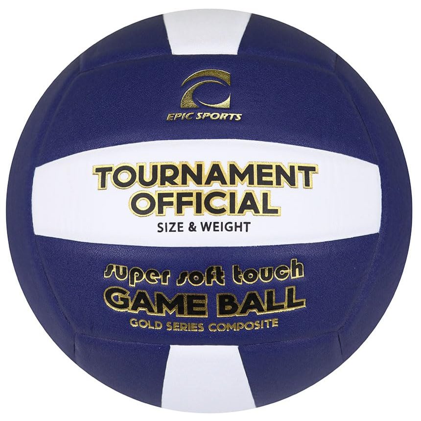 Epic Gold Series Tournament Official Game Blue/White Volleyball (24-Colors Available) Official Size