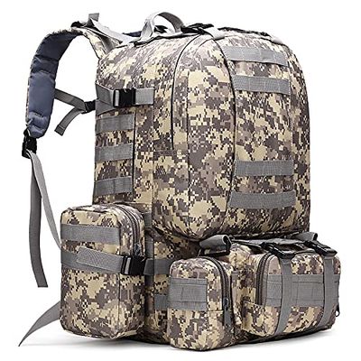 OAREA 50L Military Backpack 4 in 1 Tactical Molle Rucksack Waist Pack Detachable Backpack