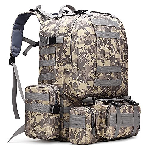 OAREA 50L Military Backpack 4 in 1 Tactical Molle Rucksack Waist Pack Detachable Backpack