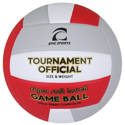 Epic Gold Series Tournament Official Game Red Volleyball (24-Colors Available) Official Size
