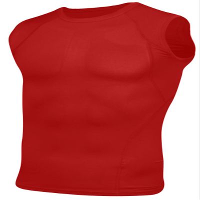 Epic Youth Sleeveless Compression Crew Shirt Red S