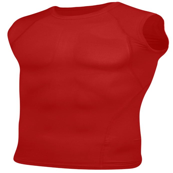 Epic Youth Sleeveless Compression Crew Shirt Red S