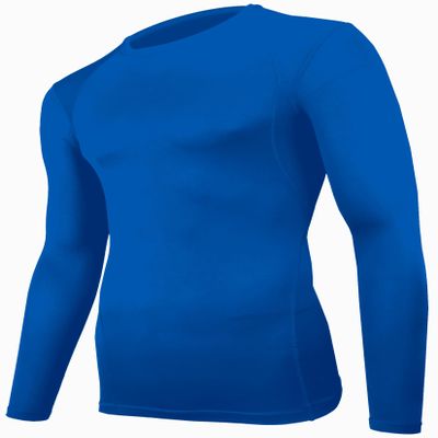 Epic Adult Cooling Pro-Compression Long Sleeve Crew Shirts Blue 2XL