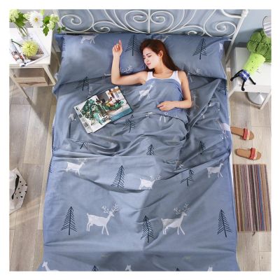 Sleeping Bag Liners Portable Compact Sleeping Bag Liner, Home Hotel Cotton Sheets, for Outdoor Camping Travel Sleeping Bag Sheets, for Four Seasons (Color : Style2, Size : 180x230cm/70.86x90.55in)