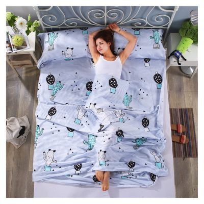Sleeping Bag Liners Portable Compact Sleeping Bag Liner, Home Hotel Cotton Sheets, for Outdoor Camping Travel Sleeping Bag Sheets, for Four Seasons (Color : Style4, Size : 120x230cm/47.24x90.55in)