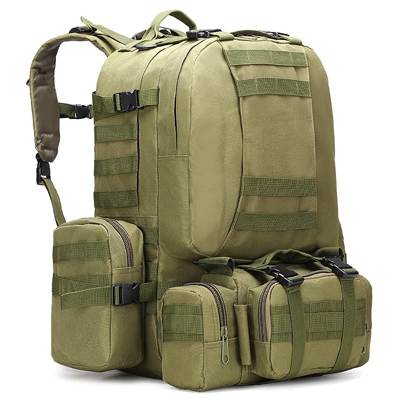 OAREA 50L Military Backpack 4 in 1 Tactical Molle Rucksack Waist Pack Detachable Backpack