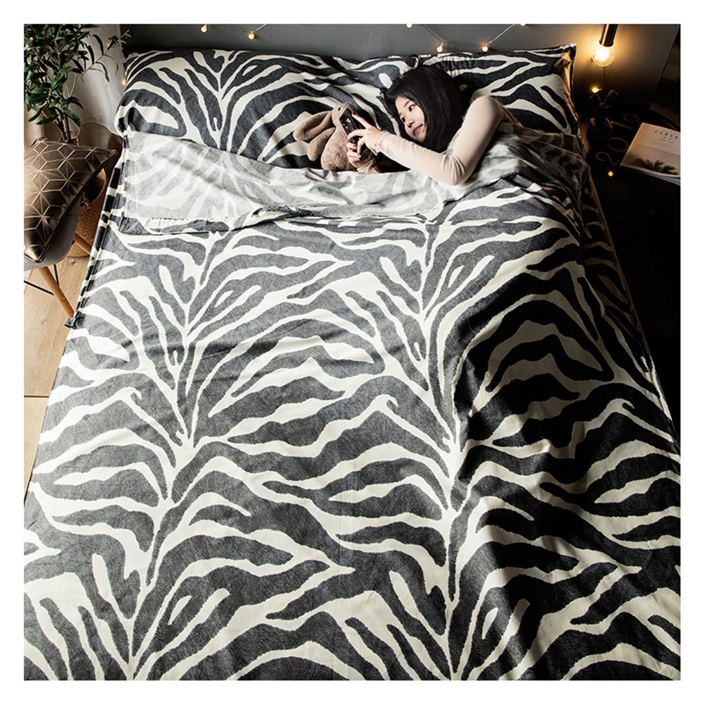 Sleeping Bag Liners Travel Camping Sleeping Bag Liner, Lightweight Breathable and Comfortable Cotton Sleeping Bag Sheets, Compact Sleeping Bag with Zip (Size : 160x210cm/62.99x82.67in)