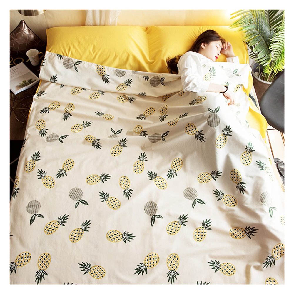 Sleeping Bag Liners Portable Travel Sleeping Bag Liner Cotton, Dustproof Sleeping Bag Sheets for Outdoor Camping Trip Hotels, with Zipper for Ventilation Breathability
