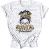 2023 Senior MOM Senior Grandma T Shirt, MOM Gift T-Shirts Short Sleeve Workout Short Sleeve Tops Novelty Mommy Tee Graphite Grey view 1
